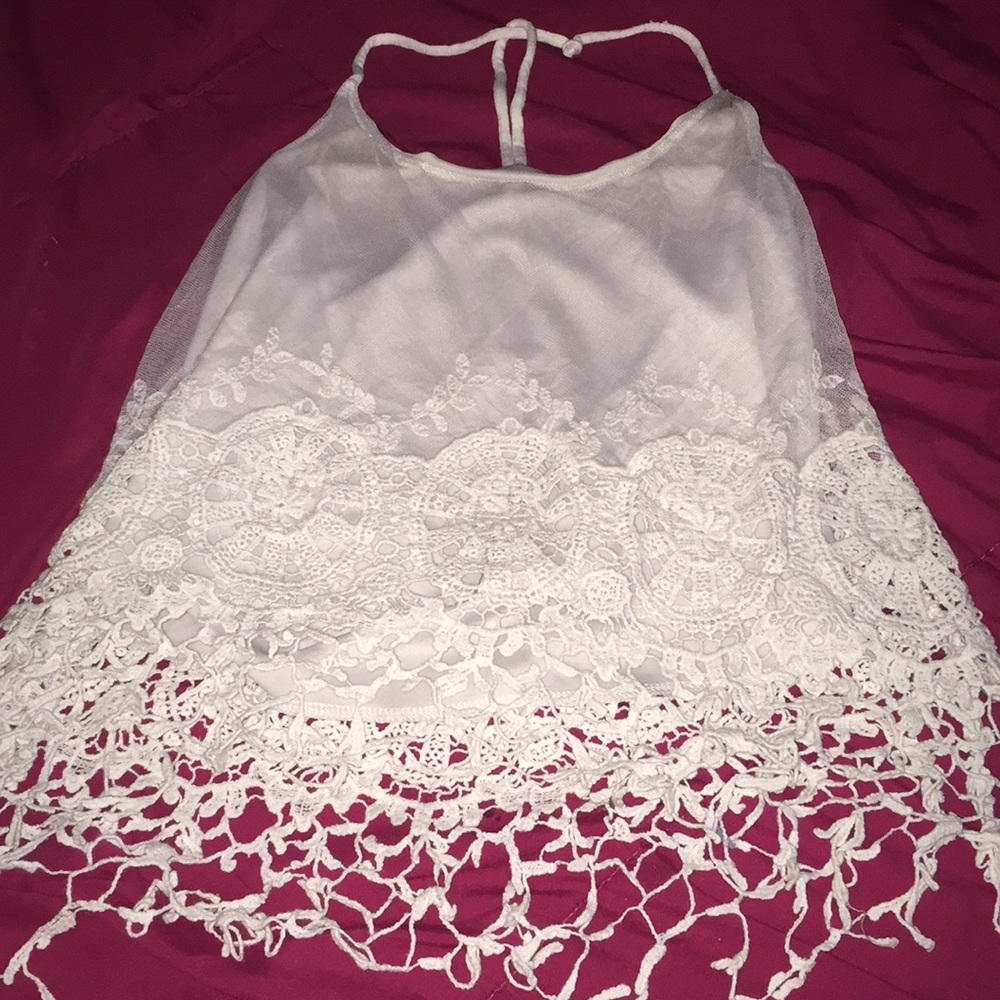 White cute tank top